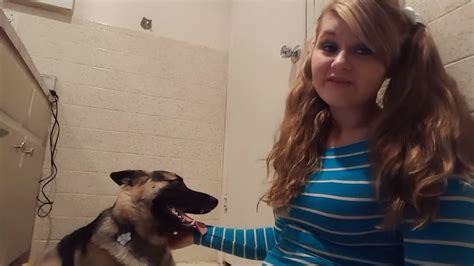 girl fucks a dog|Dog deep fucks hot woman and cums inside her